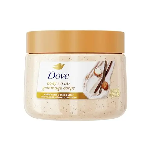 Dove Vanilla Sugar & Shea Butter Body Scrub jar