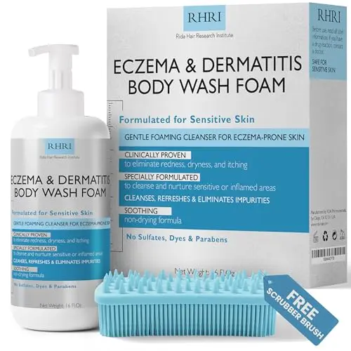 Terramed Eczema Body Wash Foaming Cleanser with brush