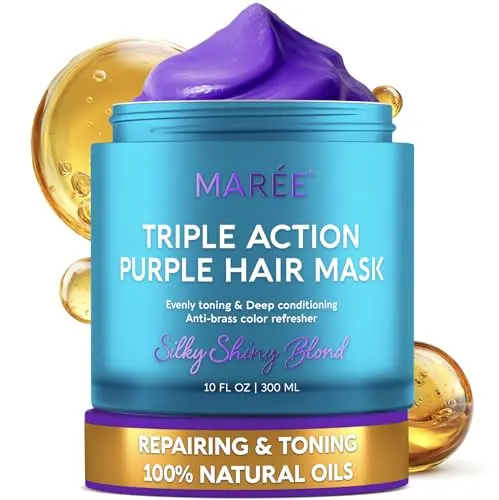 MAREE Deep Conditioning Purple Hair Mask in a bottle