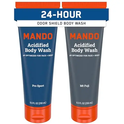 Mando Acidified Body Wash twin pack with Pro Sport and Mt Fuji scents