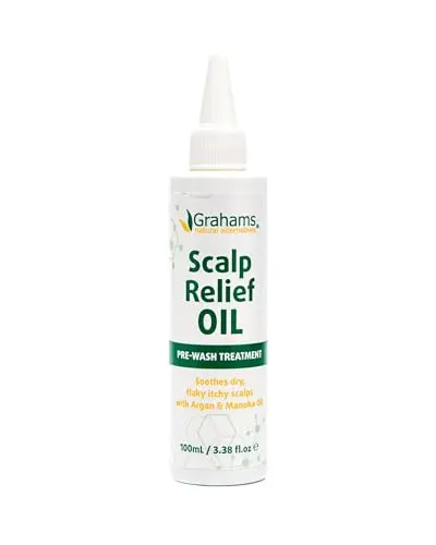 Grahams Natural Scalp Relief Oil bottle with nozzle