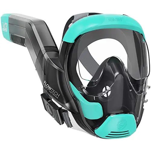 Seaview 180 V3 full face snorkel mask with citrus color and large panoramic lens
