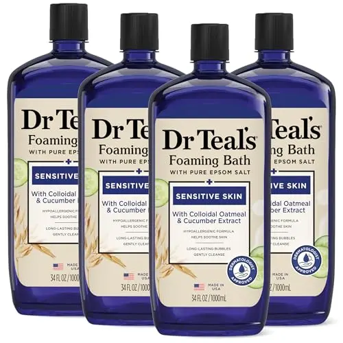 Dr Teal's Foaming Bath with Epsom Salt, Colloidal Oatmeal and Cucumber