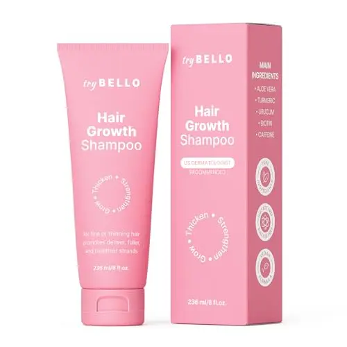 Trybello Hair Growth Shampoo bottle with natural ingredients