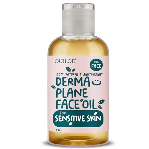 Ouiloe Dermaplane Oil for sensitive skin in simple white bottle