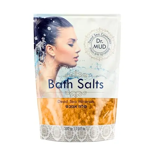 Natural Dead Sea Salt bath soak with Jasmine scent in a package