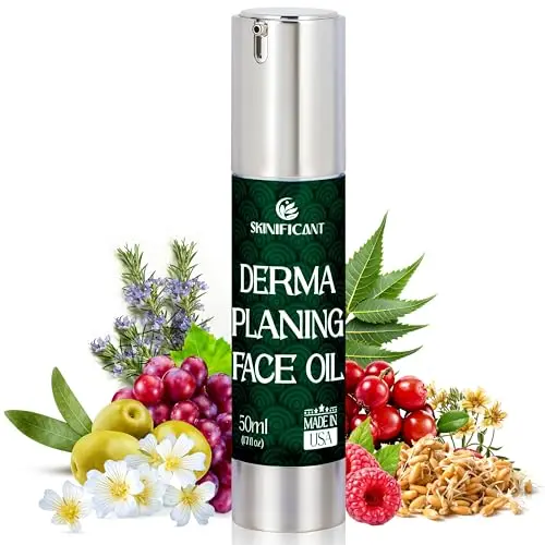 Skinificant Face Oil for Dermaplaning with airless pump packaging