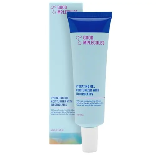 Good Molecules Hydrating Gel Moisturizer in a clear jar with blue text