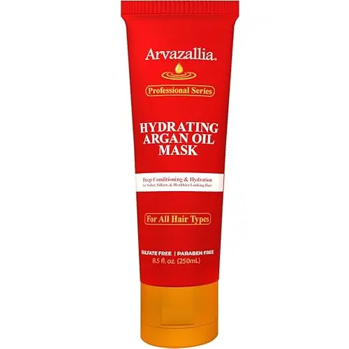 Arvazallia Hydrating Argan Oil Hair Mask in a tube packaging