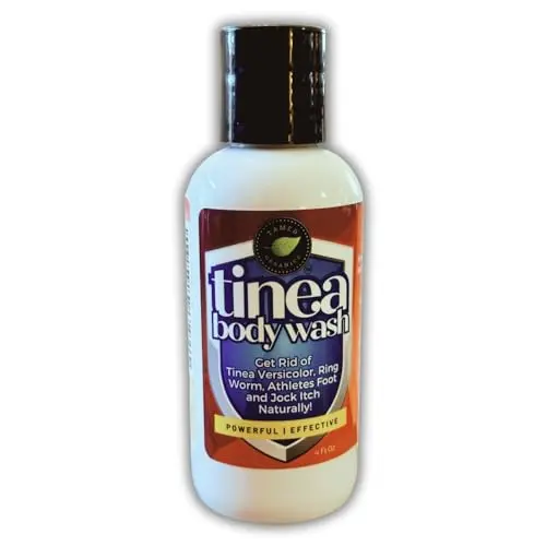 Tamed Organics Antifungal Body Wash bottle with natural ingredients label