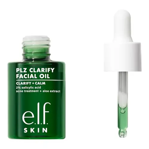 e.l.f. SKIN PLZ Clarify Facial Oil green bottle