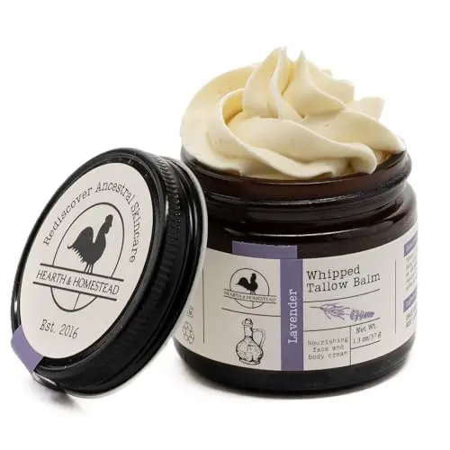 Hearth and Homestead Whipped Tallow Balm in a small tin