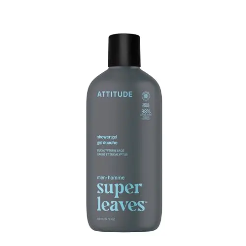 ATTITUDE EWG Verified Shower Gel for Men with Eucalyptus and Sage