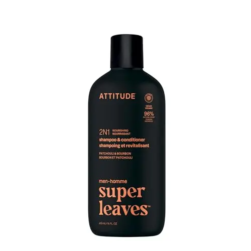 ATTITUDE Men's 2-in-1 Shampoo and Conditioner, EWG Verified