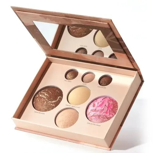 LLASIDO Best Baked Face Palette with multiple powder pans