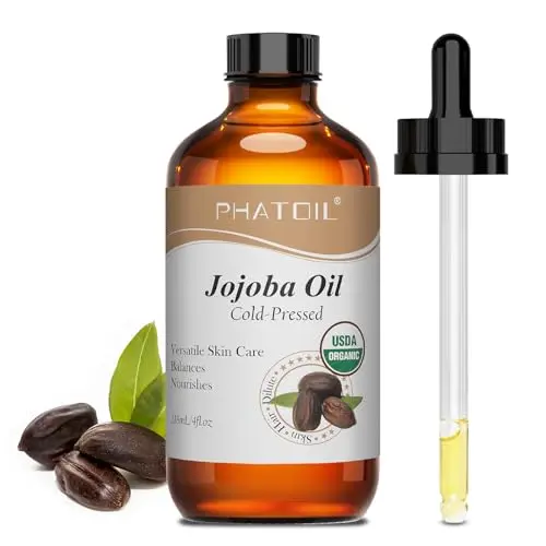 PHATOIL organic jojoba oil bottle with dropper