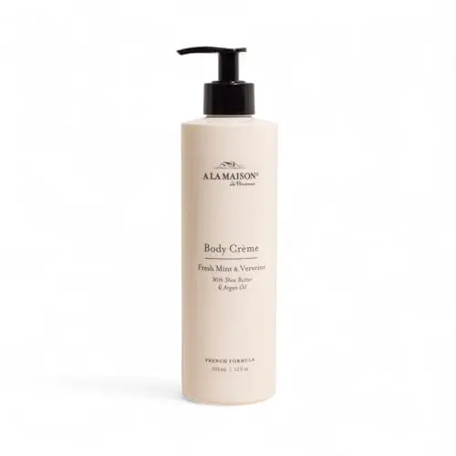A LA MAISON Body Creme with Fresh Mint & Verveine bottle