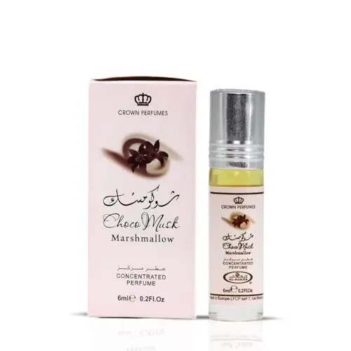 AL-REHAB Choco Musk Marshmallow perfume oil roll-on bottle