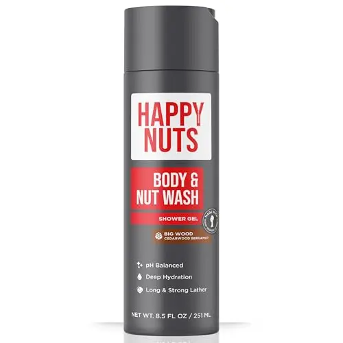HAPPY NUTS Big Wood Body and Nut Wash bottle