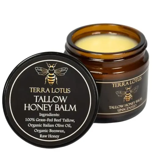 Terra Lotus Unscented Organic Grass-Fed Beef Tallow Balm jar