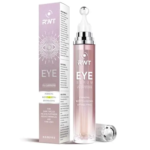 RWT 5% Caffeine Eye Serum with stainless steel roller ball applicator