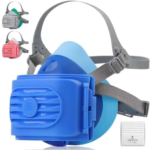 BEESAFETY blue reusable half-face respirator made from food-grade silicone