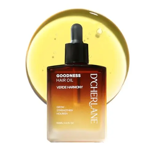 D'Cherlane Hair Growth Oil amber glass bottle