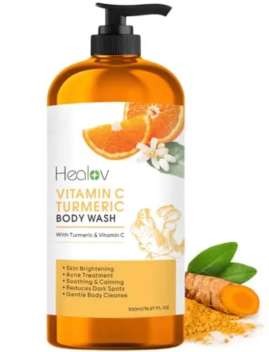 Healov Turmeric Skin Brightening Body Wash with Sunflower Oil