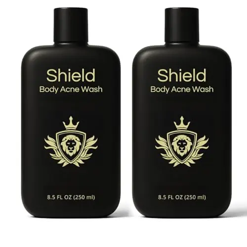 Shield unscented body acne wash for men and boys pack of two