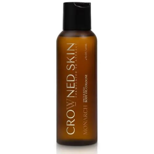 Crowned Skin Monarch Body Oil Cologne bottle