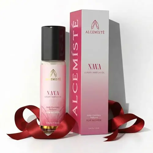 ALCEMISTE premium pheromone perfume oil in a sleek, travel-ready rollerball bottle