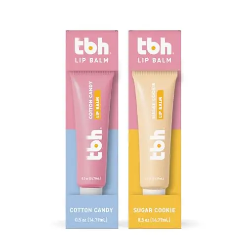 TBH Kids vegan lip butter balm in cotton candy and sugar cookie flavors
