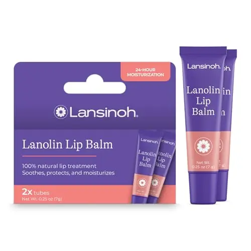 Lansinoh Lanolin Lip Balm twin pack tubes