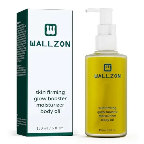 WALLZON Firming & Moisturizing Body Oil glass bottle with pump