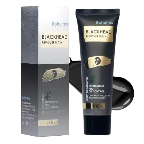 Bohuites Blackhead Remover Mask tube with aloe vera illustration